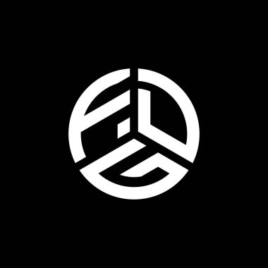 Beyaz arka planda FDG harf logosu tasarımı. FDG yaratıcı harflerin baş harfleri logo kavramı. FDG harf tasarımı.