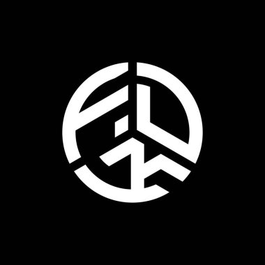 Beyaz arka planda FDK harf logosu tasarımı. FDK yaratıcı harflerin baş harfleri logo kavramı. FDK harf tasarımı.