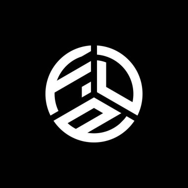 Beyaz arka planda FDP harf logosu tasarımı. FDP yaratıcı harflerin baş harfleri logo konsepti. FDP harf tasarımı.