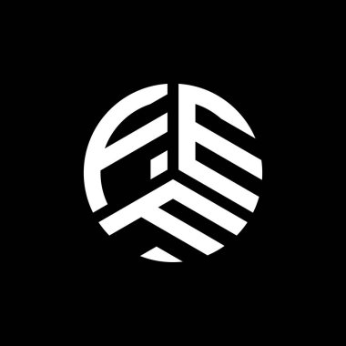 Beyaz arka planda FEF mektup logosu tasarımı. FEF yaratıcı harflerin baş harfleri logo konsepti. FEF harf tasarımı.