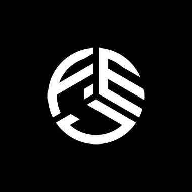 Beyaz arka planda FEJ harf logosu tasarımı. FEJ yaratıcı harflerin baş harfleri logo konsepti. FEJ mektup tasarımı.