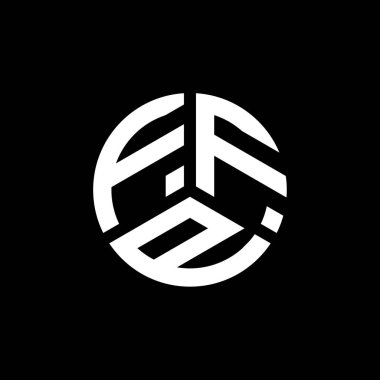 Beyaz arka planda FFP harf logosu tasarımı. FFP yaratıcı harflerin baş harfleri logo kavramı. FFP harf tasarımı.