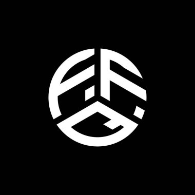 Beyaz arka planda FFQ harfi logo tasarımı. FFQ yaratıcı harflerin baş harfleri logo kavramı. FFQ harf tasarımı.