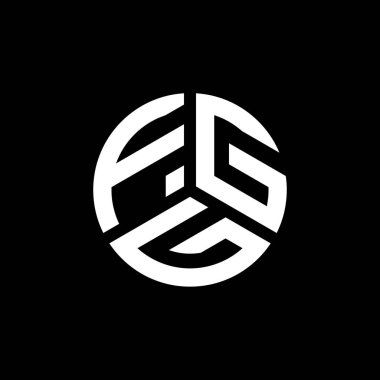 Beyaz arka planda FGG harf logosu tasarımı. FGG yaratıcı harflerin baş harfleri logo kavramı. FGG harf tasarımı.
