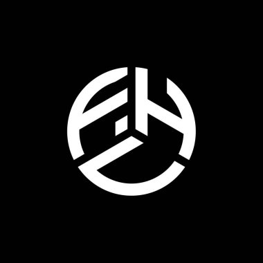 Beyaz arkaplanda FHV harf logosu tasarımı. FHV yaratıcı harflerin baş harfleri logo kavramı. FHV harf tasarımı.