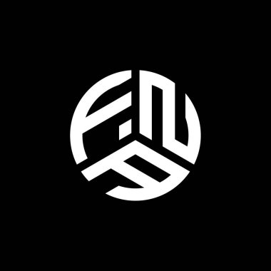 Beyaz arka planda FNA harfi logo tasarımı. FNA yaratıcı harflerin baş harfleri logo kavramı. FNA harf tasarımı.