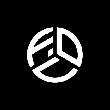 Beyaz arka planda FOV harfi logo tasarımı. FOV yaratıcı harflerin baş harfleri logo kavramı. FOV harf tasarımı.