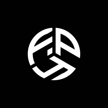 Beyaz arkaplanda FPY harf logosu tasarımı. FPY yaratıcı harflerin baş harfleri logo kavramı. FPY harf tasarımı.