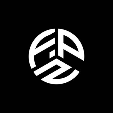 Beyaz arkaplanda FPZ harf logosu tasarımı. FPZ yaratıcı harflerin baş harfleri logo kavramı. FPZ harf tasarımı.