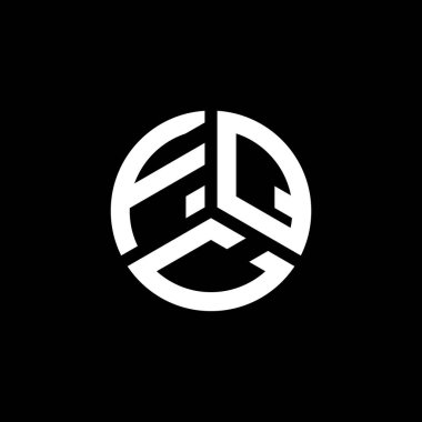 Beyaz arkaplanda FQC harf logosu tasarımı. FQC yaratıcı harflerin baş harfleri logo kavramı. FQC harf tasarımı.