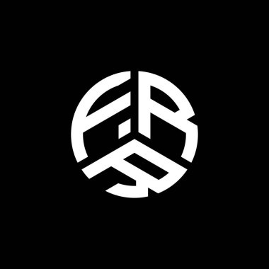 Beyaz arka planda FRR harfi logo tasarımı. FRR yaratıcı harflerin baş harfleri logo kavramı. FRR harf tasarımı.