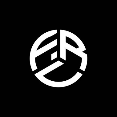 Beyaz arka planda FRV harf logosu tasarımı. FRV yaratıcı harflerin baş harfleri logo kavramı. FRV harf tasarımı.