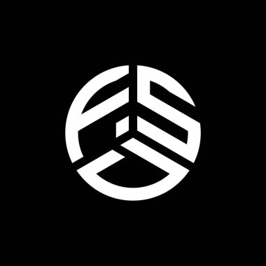 Beyaz arka planda FSD mektup logosu tasarımı. FSD yaratıcı harflerin baş harfleri logo konsepti. FSD harf tasarımı.