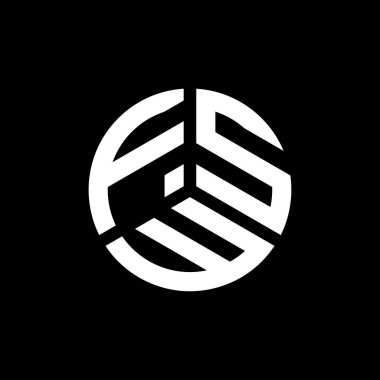 Beyaz arka planda FSW harf logosu tasarımı. FSW yaratıcı harflerin baş harfleri logo kavramı. FSW harf tasarımı.