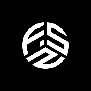 Beyaz arkaplanda FSZ harf logosu tasarımı. FSZ yaratıcı harflerin baş harfleri logo kavramı. FSZ harf tasarımı.