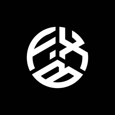 Beyaz arkaplanda FXB harfi logo tasarımı. FXB yaratıcı harflerin baş harfleri logo kavramı. FXB harf tasarımı.