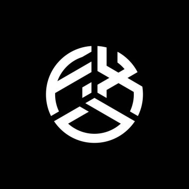 Beyaz arkaplanda FXD harf logosu tasarımı. FXD yaratıcı harflerin baş harfleri logo kavramı. FXD harf tasarımı.