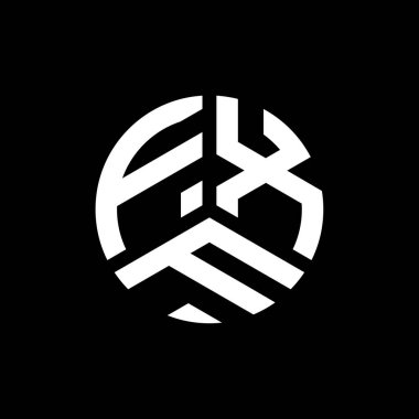 Beyaz arkaplanda FXF harf logosu tasarımı. FXF yaratıcı harf logosu konsepti. FXF harf tasarımı.