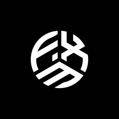 Beyaz arkaplanda FXM harf logosu tasarımı. FXM yaratıcı harflerin baş harfleri logo kavramı. FXM harf tasarımı.