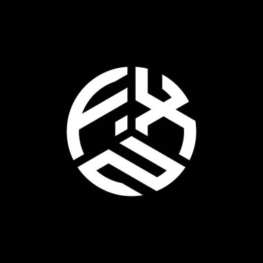 Beyaz arkaplanda FXN harf logosu tasarımı. FXN yaratıcı harflerin baş harfleri logo kavramı. FXN harf tasarımı.