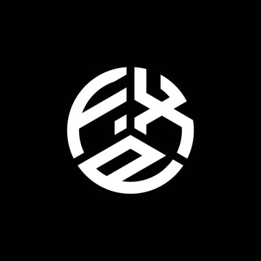 Beyaz arkaplanda FXP harf logosu tasarımı. FXP yaratıcı harflerin baş harfleri logo kavramı. FXP harf tasarımı.