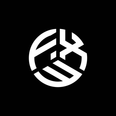 Beyaz arkaplanda FXW harf logosu tasarımı. FXW yaratıcı harflerin baş harfleri logo kavramı. FXW harf tasarımı.