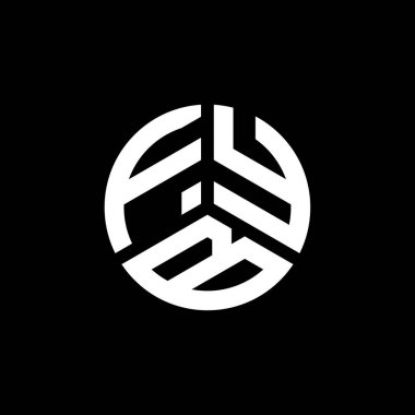 Beyaz arka planda FYB harf logosu tasarımı. FYB yaratıcı harflerin baş harfleri logo kavramı. FYB harf tasarımı.