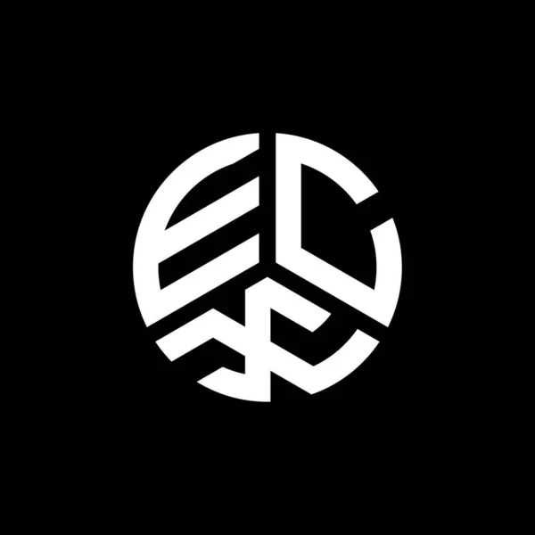 Logo Della Lettera Ecx Sfondo Bianco Ecx Creativo Iniziali Lettera — Vettoriale Stock