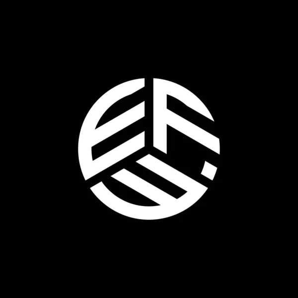 Efw Brev Logotyp Design Vit Bakgrund Efw Kreativa Initialer Brev — Stock vektor