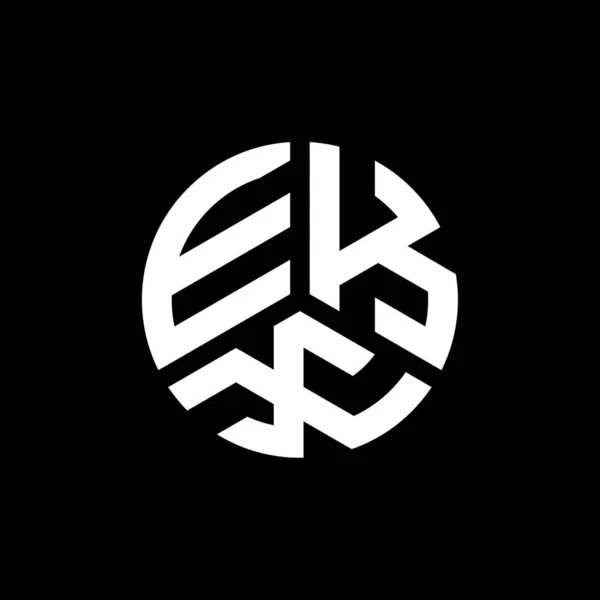 Дизайн Логотипа Ekx Белом Фоне Концепция Логотипа Ekx Creative Initials — стоковый вектор