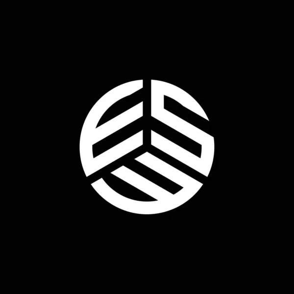 Desain Logo Surat Esw Pada Latar Belakang Putih Esw Kreatif - Stok Vektor