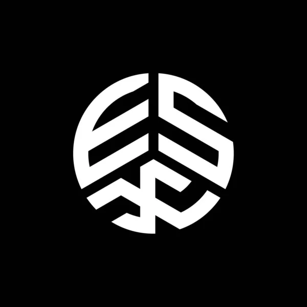 Beyaz Arkaplanda Esx Harfli Logo Tasarımı Esx Yaratıcı Harflerin Baş — Stok Vektör