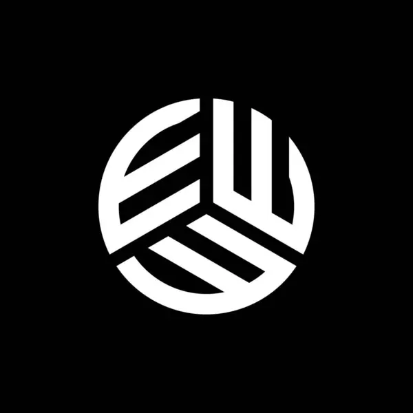 Projekt Logo Litery Eww Białym Tle Eww Twórcze Inicjały Koncepcja — Wektor stockowy