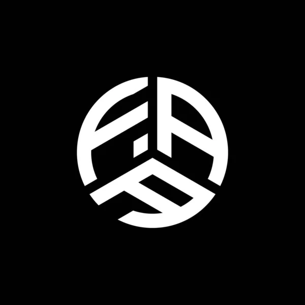 Logo Design Der Faa Auf Weißem Hintergrund Faa Kreative Initialen — Stockvektor