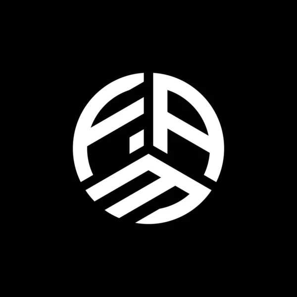 Design Logotipo Carta Fam Fundo Branco Fam Criativa Iniciais Conceito —  Vetores de Stock