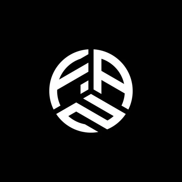 Fan Letter Logo Ontwerp Witte Achtergrond Fan Creatieve Initialen Letter — Stockvector