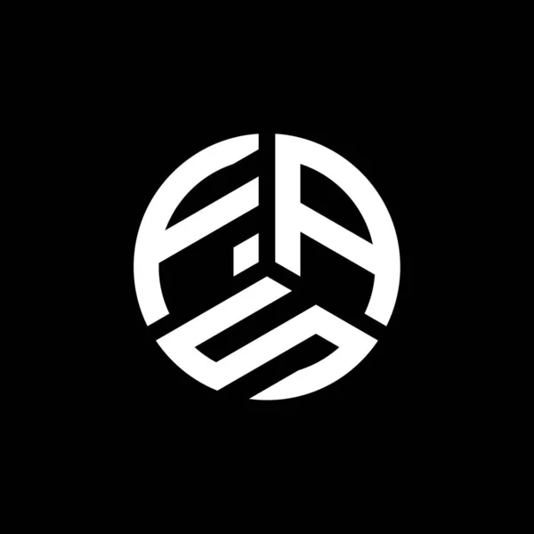 Fas Letter Logo Design White Background Fas Creative Initials Letter — Stock Vector