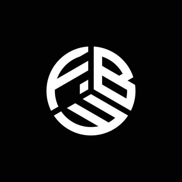 白い背景のFbwの手紙のロゴデザイン Fbwクリエイティブイニシャルレターロゴコンセプト Fbwレターデザイン — ストックベクタ