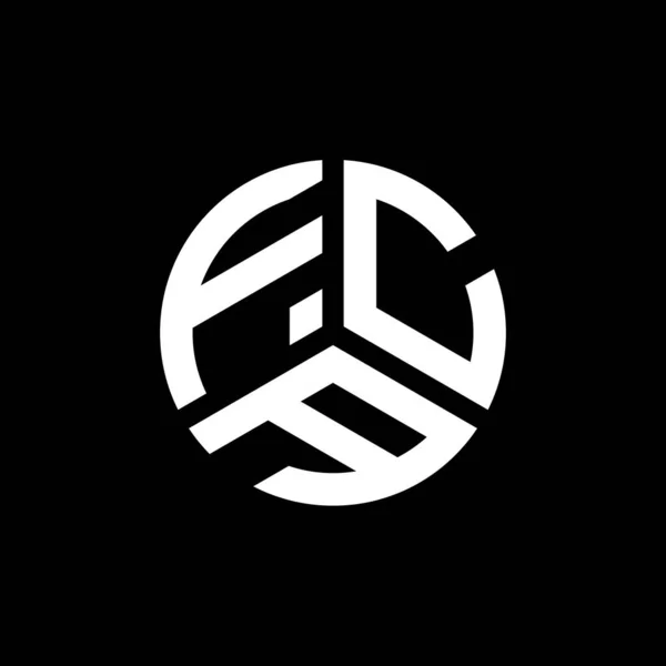Diseño Del Logotipo Letra Fca Sobre Fondo Blanco Fca Iniciales — Archivo Imágenes Vectoriales