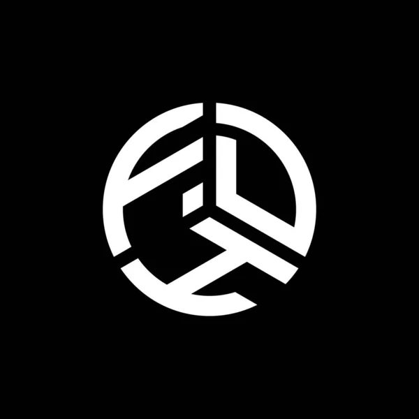 Projekt Logo Litery Fdh Białym Tle Fdh Twórcze Inicjały Koncepcja — Wektor stockowy