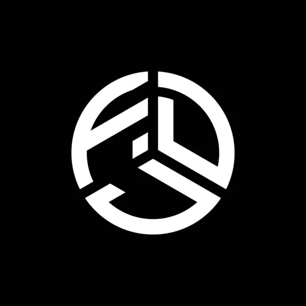 Diseño Del Logotipo Letra Fdj Sobre Fondo Blanco Fdj Iniciales — Vector de stock