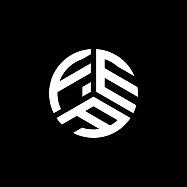 Fea Brev Logotyp Design Vit Bakgrund Fea Creative Initials Letter — Stock vektor
