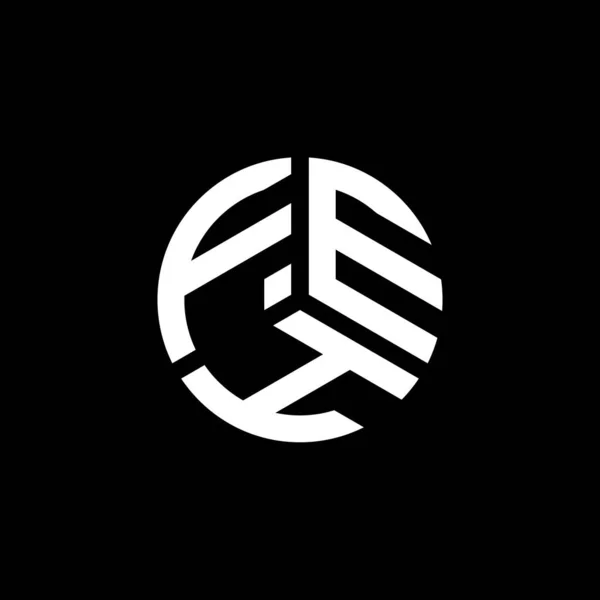 Diseño Del Logotipo Letra Feh Sobre Fondo Blanco Feh Iniciales — Vector de stock