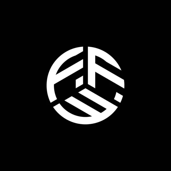 Ffw Brev Logotyp Design Vit Bakgrund Ffw Kreativa Initialer Brev — Stock vektor