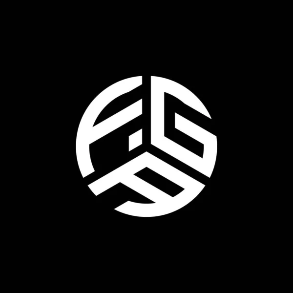 Fga Lettre Logo Design Sur Fond Blanc Fga Initiales Créatives — Image vectorielle