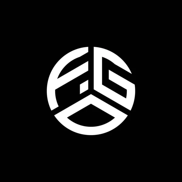 白を基調としたFgoの文字ロゴデザイン Fgoクリエイティブイニシャルレターロゴコンセプト Fgoレターデザイン — ストックベクタ