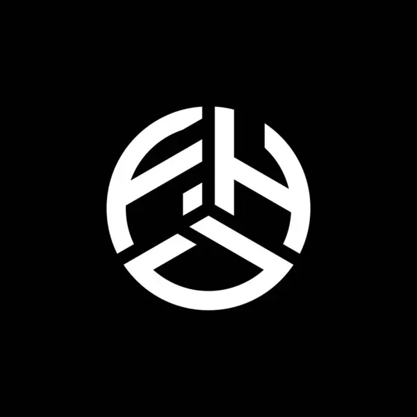 Logo Lettera Fhd Sfondo Bianco Concetto Logo Lettera Iniziali Creative — Vettoriale Stock