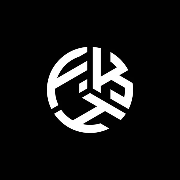 Diseño Del Logotipo Letra Fkh Sobre Fondo Blanco Fkh Iniciales — Archivo Imágenes Vectoriales