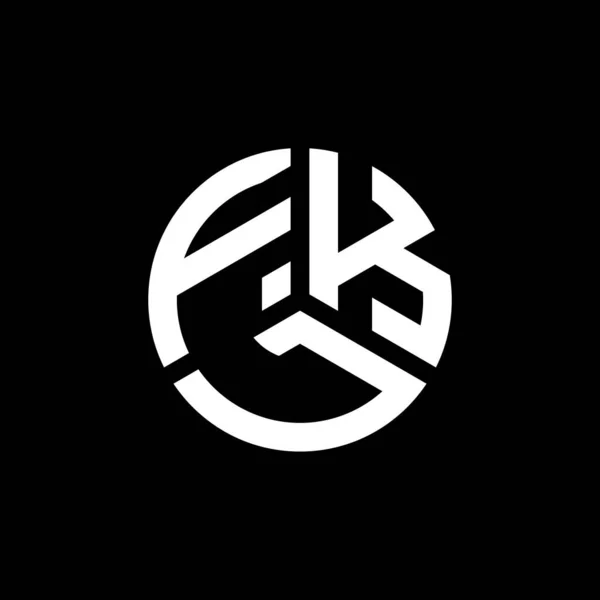 Дизайн Логотипа Fkl Белом Фоне Концепция Логотипа Буквенными Инициалами Fkl — стоковый вектор