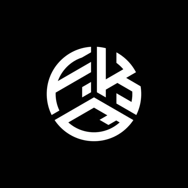 Diseño Del Logotipo Letra Fkq Sobre Fondo Blanco Fkq Iniciales — Archivo Imágenes Vectoriales